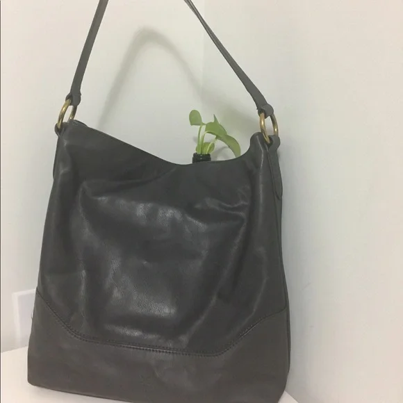 Frye Gray Leather Hobo Bag - Picture 2 of 10